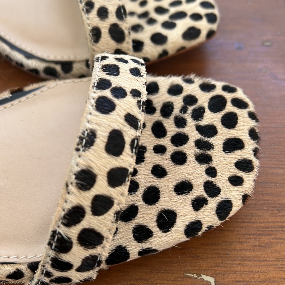 Gianni Bini Leopard Ankle Strap Heels - Picture 5 of 5